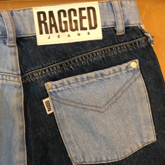 THE RAGGED PRIEST Mom Jeans in Patchwork Denim Women's 26 - Picture 7 of 10